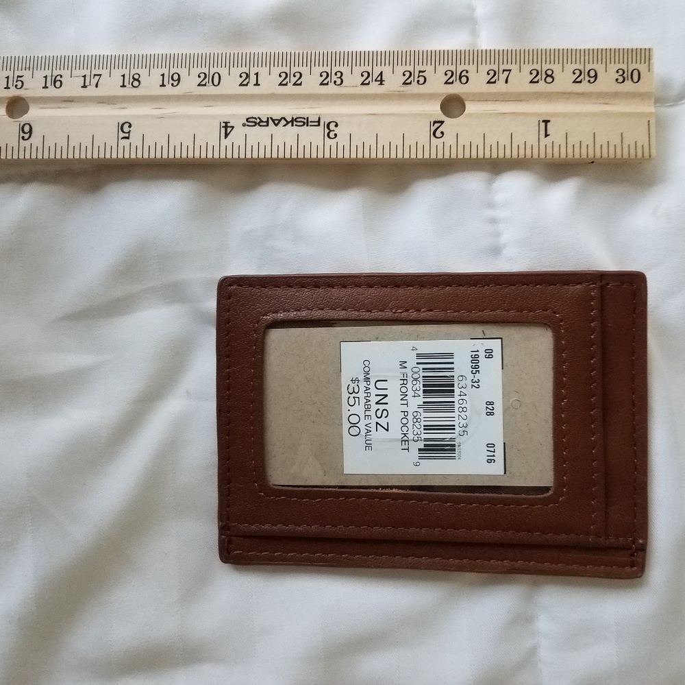 NWT brown Wilson's Leather card holder insert